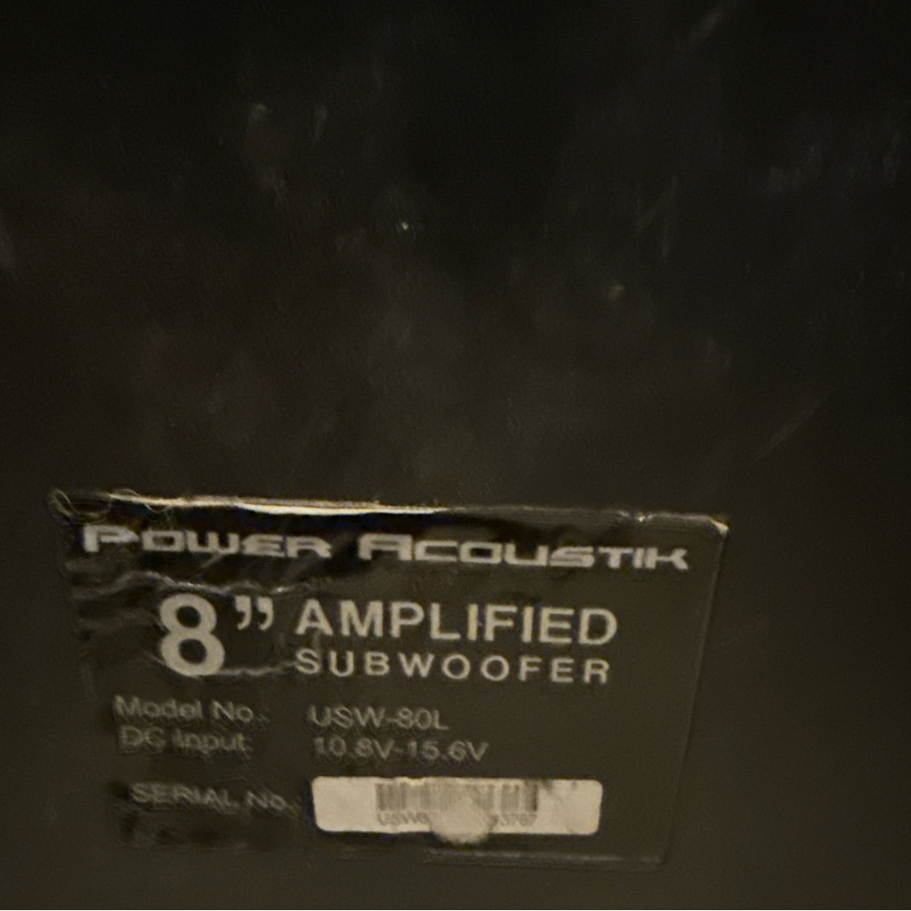 Power Acoustik Black Amplifier Subwoofer